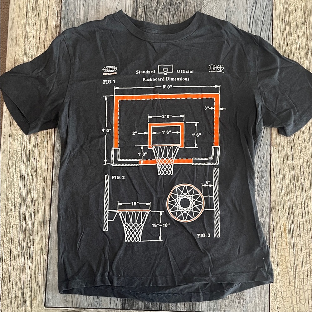 Old Navy Black Graphic Tee with White Print